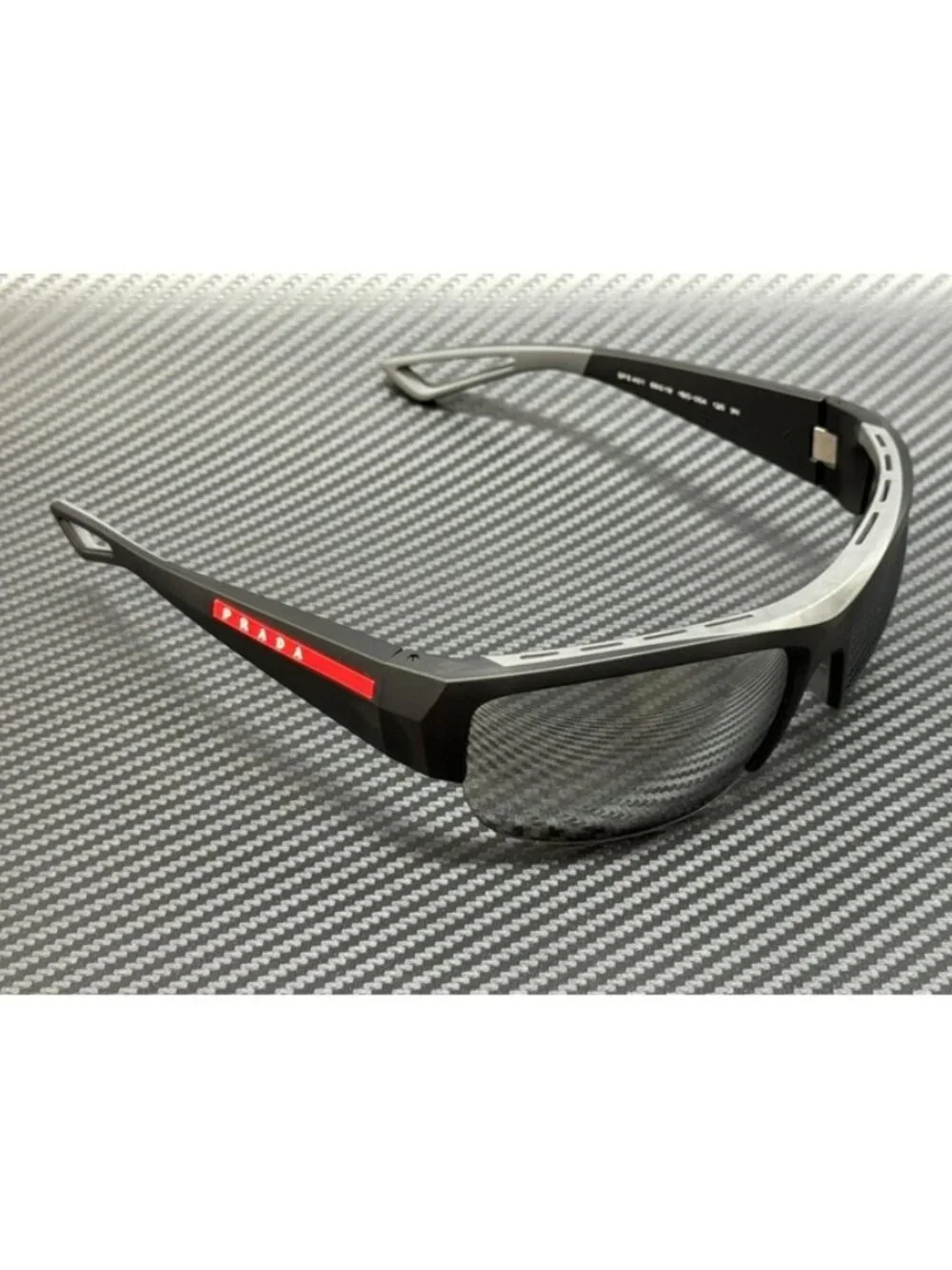 New Prada Linea Rossa Men Black Sunglasses 69-19-125
